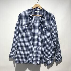 Madewell Womens Button Up Long Sleeve Check Shirt Size M